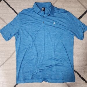 FootJoy FJ Polo Blue. Tree Logo Men's Size XL Golf Tee Shirt Performance